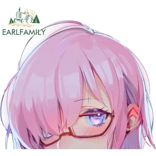 EARLFAMILY 13cm x 8.4cm for Fate Grand Order Mash Kyrielight Car Stickers Occlusion Scratch Simple Decals Vinyl Car Wrap