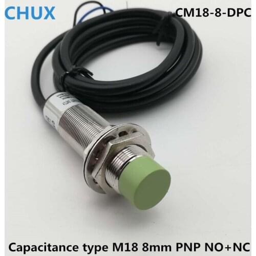 Capacitive Proximity Switch PNP NO+NC CM18-8-DPC M18 0-8mm Detect Distance Capacitance Sensor