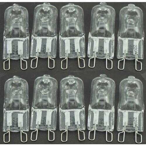 10pcs/lot G 9 Pin Halogen 120 v volt | 25 35 40 50 60 W | watt Light Bulb JCD G9