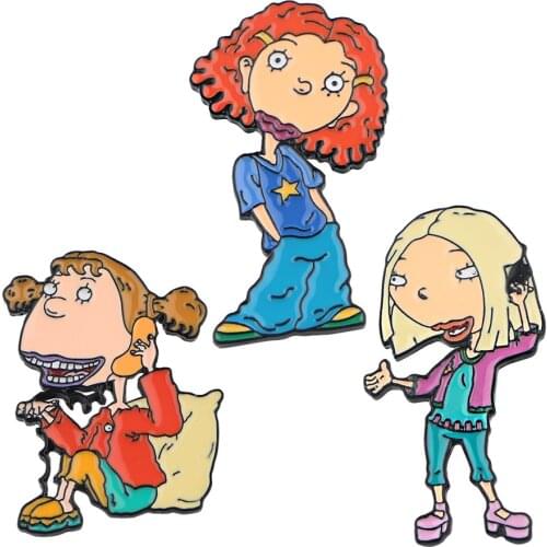 LT575 Cartoon Ginger Anime Jewelry Pins for backpacks Lapel Enamel Pins and Brooches for Woman Bags Badge Friend Kids for Gifts