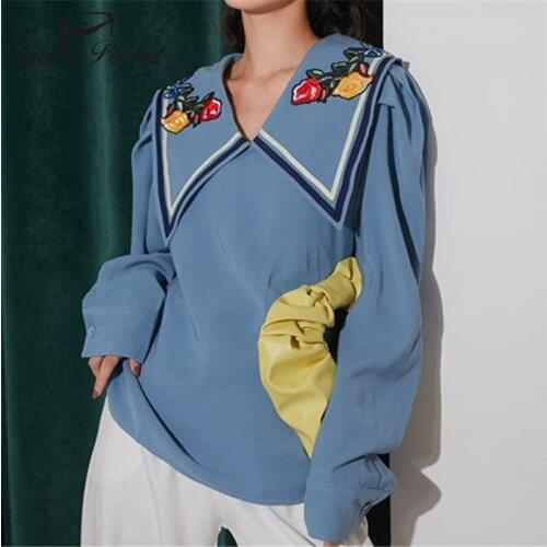 Синие блузки Lucky Pocket China At AliExpress