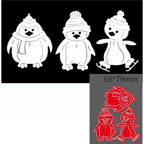 Metal cutting dies cut die mold Animal penguin decoration Scrapbook paper craft knife mould blade punch stencils dies