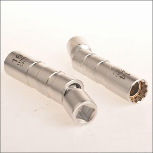 MXITA High Strength Magnetic Thin Wall Spark Plug Socket Wrench 16mm 14mm Spark Plug Socket Magnetic Removal Tool