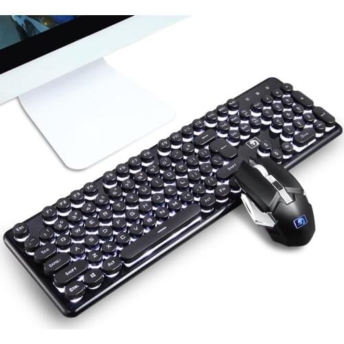 New Gaming Keyboard and Mouse Set Rainbow Backlight Usb Ergonomic Mechanical Computer Keyboard and Mouse Kit for PC Laptop Mac