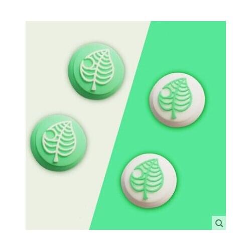 New Wholsale Green Leaf Thumb Grips Joystick Analog Joycon Caps Without Package For Nintendo Switch NS Joycon 2Pcs/Set