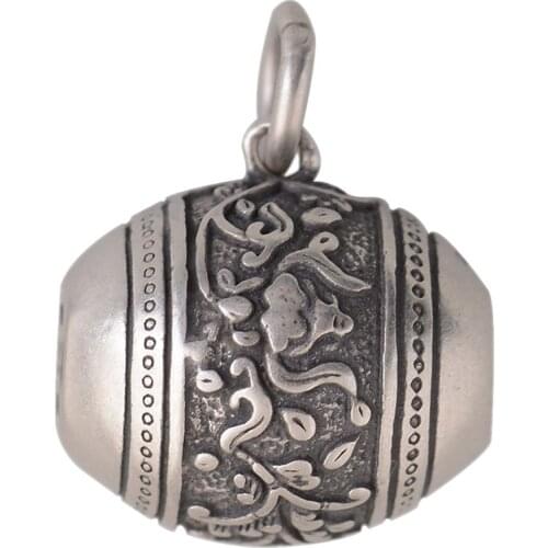 BOCAI New real pure S925 silver woman pendant retro fashion jewelry rich flowers necklace pendants diy handmade accessories