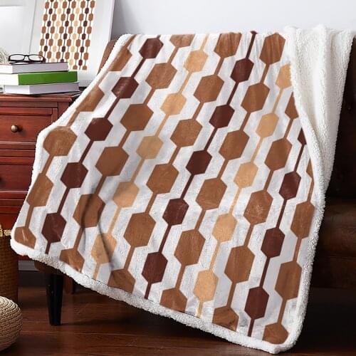 Middle Ages Modern Abstract Geometry Blanket for Beds Sofa Fleece Throw Blanket Winter Bedclothes Bedspread Cashmere Blanket