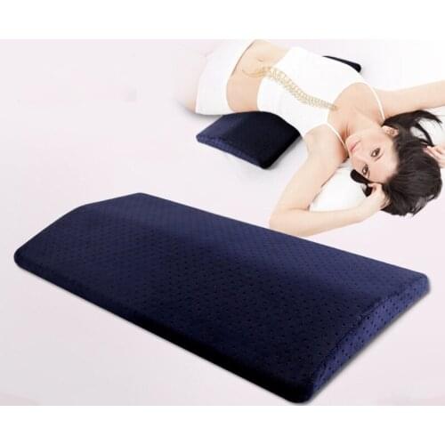 Memory Foam Lumbar Pillow Velvet Fabric Magnetic Cloth Lining Therapy Supporting Waist Protect Spine Multifunctional Pillow 1 PC