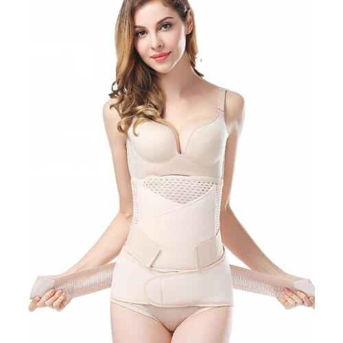 ZITY 3in1 Belly/Waist/Pelvis Postpartum Belt Body Recovery Shaper Waist Cinchers Trainer Corset Abdomen Breathable Bands Support