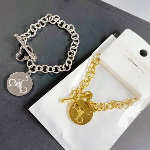 SALE Cartoon Kawaii Mouse Pendant Necklace StainlessSteel Chain Necklace Inlaid Crystal Fashion Trendy Women Jewelry Birthday