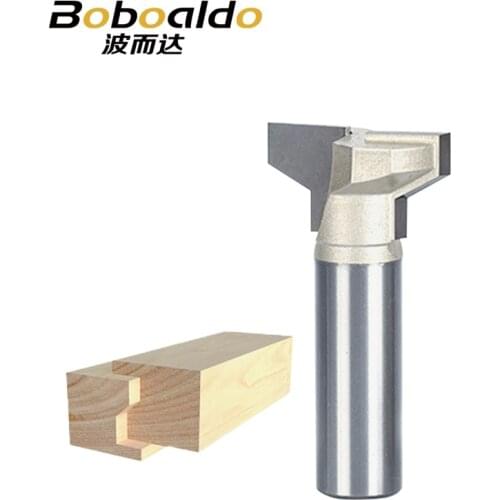 1pc 1/4 1/2 Shank Woodworking Cutter Engraving Edge Trimmer Router Bit Drawer Knife T Type Cutter For Wood