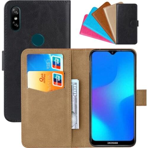 Luxury Wallet Case For Doogee X90L PU Leather Retro Flip Cover Magnetic Fashion Cases Strap