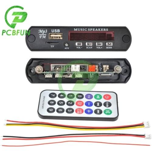 TF Card Version MP3 Decoder Board with RTC6222 Radio FM Function AUX Audio Input for MP3/USB/TF/LINE IN/FM/Remote Control 5V 12V