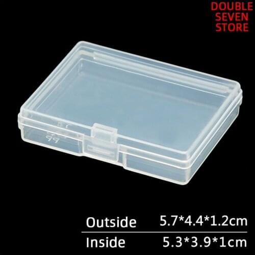 Outside 5.7*4.4*1.2cm PP Plastic Box Transparent mini portable parts packaging fish hook fishing gear case