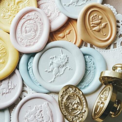 Wax Stamp Animal Plant Retro Wax Seal Stamp DIY Sealing Wax Decoration Craft Kits Wedding Packaging Gifts Wax Stamp Set