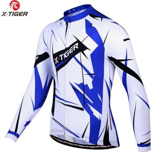 X-Tiger Winter Cycling Jersey Long Sleeve Racing Bike Clothes Thermal Fleece Ropa Roupa Invierno MTB Bicycle Clothing Jersey
