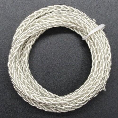 1Meter FENGRU 8 Shares Single crystal copper Silver plate Replacement Audio Cable Earphone Maintenance Wire Earphone Accessories