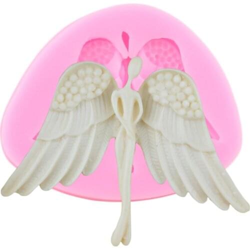 3D Angel Wings Silicone Molds DIY Party Fondant Cake Decorating Tools Chocolate Gumpaste Candy Polymer Clay Moulds