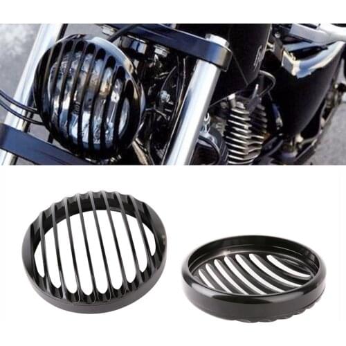 5.75inch Motorcycle Headlight CNC Grill Cover mask Headlamp Billet Cover For Sportster XL883 1200