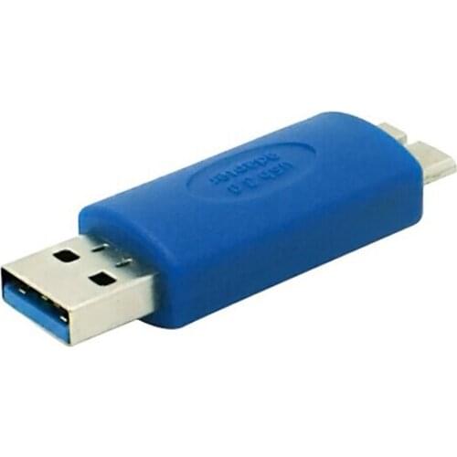 50pcs---Micro USB 3.0 Type BM to AM Adapter Converter Connector Jack for Portable Hard Drive HDD Enclosure Mobile Phone etc Blue