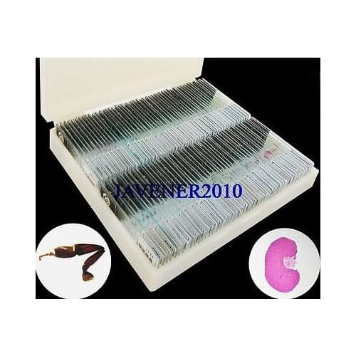 91Pcs Professional Glass Biological Microscope Prepared Slides Lab Specimens