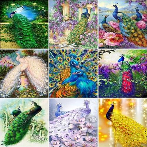 DIY Diamond Painting Peacock Full Square/Round Drill 5D Diamond Embroidery Sale Diamond Picture of Rhinestones Home Decor