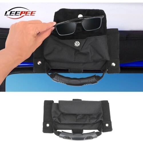 Car Accessories Storage Bag Sunglasses Holder Armrest Pouch Kit Roof Handle Automotive Organizer for Jeep Wrangler CJ TJ JK JL