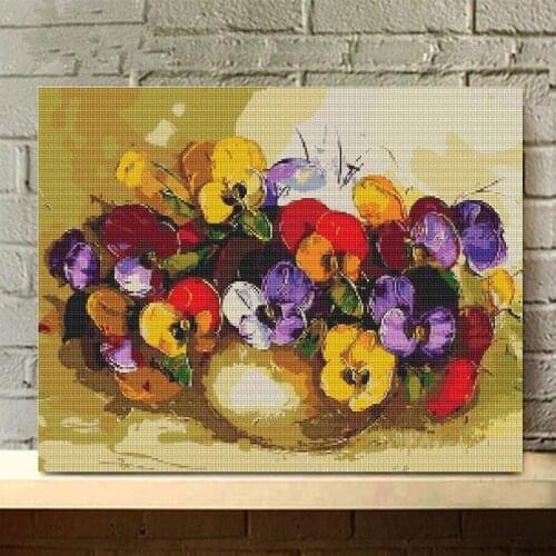 Flowers 5D DIY Diamond Painting Flowers Characters Painting Embroidery Flowers Diamond art Mosaic Cross Stitch Home Decor