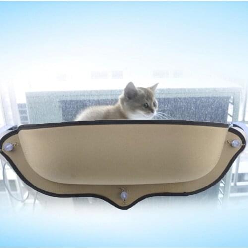 Cat Hammock Bed Mount Window Pod Lounger Suction Cups Warm Bed For Small Big Pet Cat Rest House Sun Wall Bed Soft Ferret Cage