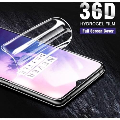 36D Curved Edge Hydrogel Film For Oneplus 7Pro 7T Pro 5 6T 6 5T 8 Screen Protector For Oneplus 7 Full Protective Film Not Glass