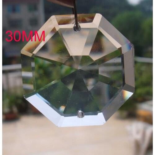 2 Holes Clear Color Crystal Chandelier Lamp Beads Chandelier Prisms Parts For Parts
