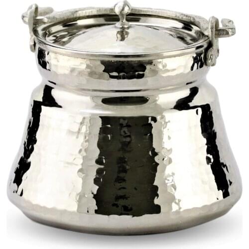 Morya Yogurt Copper Bucket with Lid Handmade Multi Purpose Pot for Stocking Container Utensils Kitchen Accessories 1L