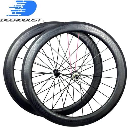 2:1 Ratio Wide FLANGE 700C 45mm 58mm 80mm U-Shaped Dimpled Carbon Clincher Bicycle Wheels Road Wheel set Powerway R49 20 24 Hole