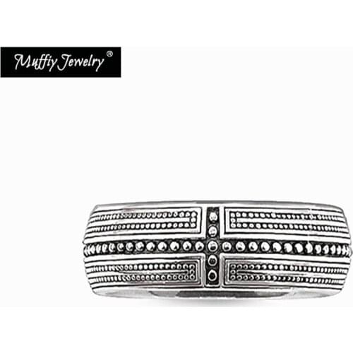 Band Rings Cross 925 Sterling Silver Trendy Gift For Women Men, Europe Style Glam Fashion Eternity Fashion Jewelry Wholesale