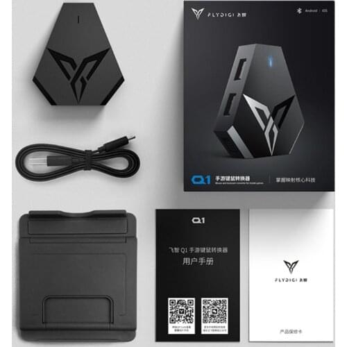 Flydigi Q1 Mobile Game Keyboard Mouse Converter via USB Interface and Wireless Bluetooth-compatible Connection for both and HX6A