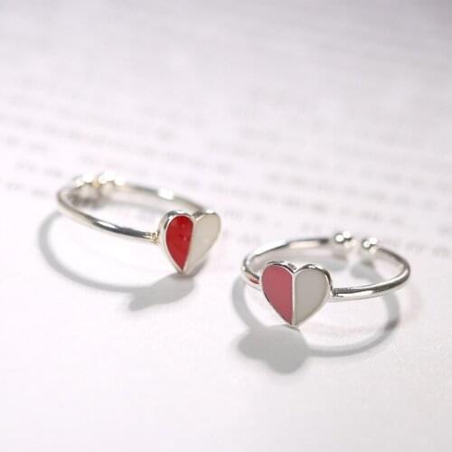 L&P Mothers Day Gift 2 Colors Authentic 100% 925 Sterling Silver Ring Love Heart Ring Original Wedding Jewelry