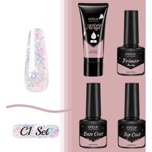 9 Colors 15 ML Nail Extension Gel Set Acryl Base Primer Seal Layer Glue Pink White Shiny UV Resin Nail Gel For Nail Art Manicure