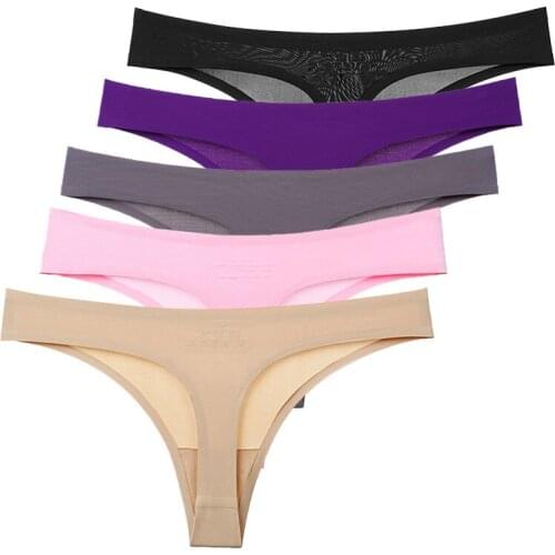 ZQTWT New Women G-String Underwear Invisible Seamless T Panties Female Sexy Thong Intimates Ultrathin Lingerie Ladies Briefs