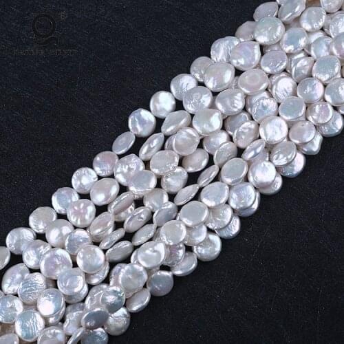 Wholesale AAA White Color Size 12-14mm Freshwater Coin Pearl