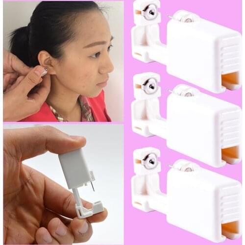 1PCS No Pain Safety Piercing Gun Piercer Tool Ear Stud Disposable Sterile Ear Piercing Unit Cartilage Tragus Helix