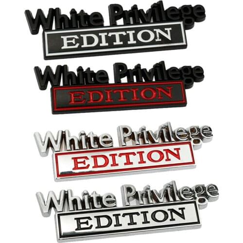 Privilege Edition Car Truck 3D Letter Fender Emblem Badge Sticker Decal Body Side Fender Sticker Auto Badge Decal