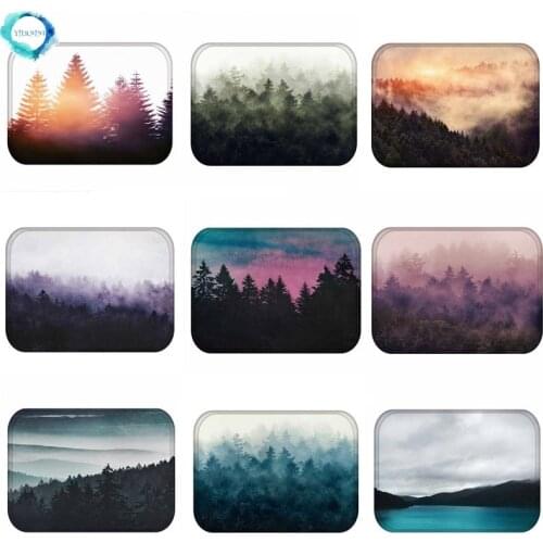 1PC 40x60cm Forest Pattern Anti-Slip Carpet Door Mats Doormats Outdoor Kithchen Bathroom Living Room Floor Mat Rug