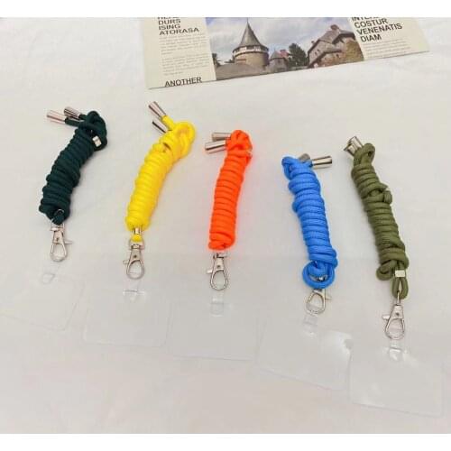 5PCS Bulk BuAdjustable Nylon Mobile Phone Lanyard Key Ring Sling Keychain Badges Cell Phone Rope Neck Straps for Phone Cases