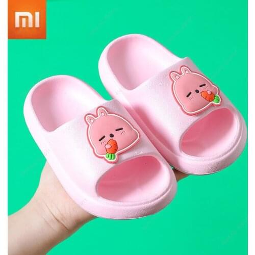 Xiaomi Slippers Kids Boy Girl Home Shoes Summer Toddler Flip Flops Soft Children Baby Indoor Slippers Beach Cartoon Slides