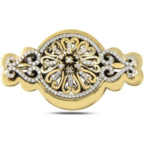 Silverlina Silver Zircon Stone Authentic Brooch