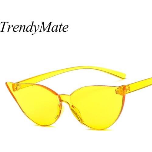 Candy Color One Piece Lens Sunglasses Women Transparent Plastic Glasses Men Sunglasses Clear Brand Designer Oculos De Sol 5322M