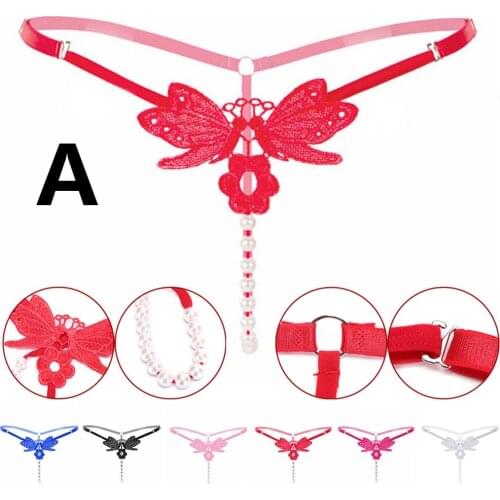 Adult Women Nylon Crotch Flirt Briefs Erotic Fetish Bdsm Game Clit Bead Vagina Stimulator Sexy Tools Jewelry Tool