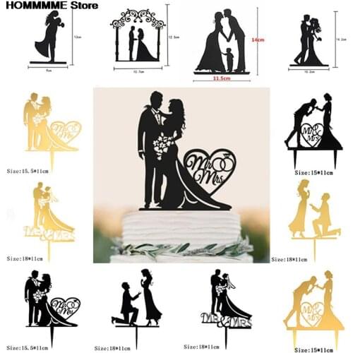 1pc Cake Flags Love Heart Wedding Cake Topper Bride Groom Wedding Party Cake Baking Decor Engagement Cake Supplies