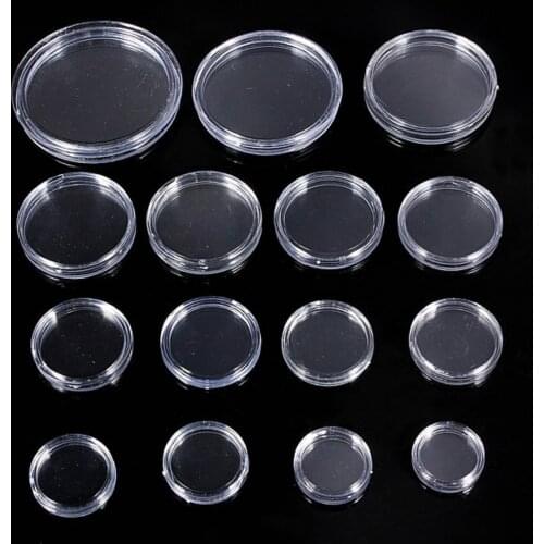 10 pcs Transparent small plastic coin box