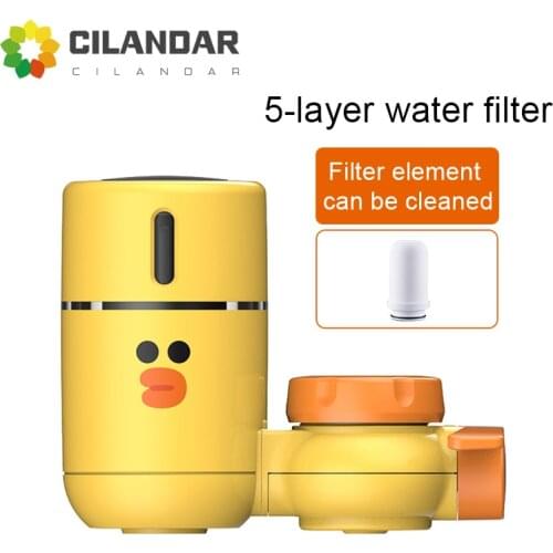 2021 NEW Mini cartoon water purifier household faucet filter water filter kitchen water purifier tap water Purify